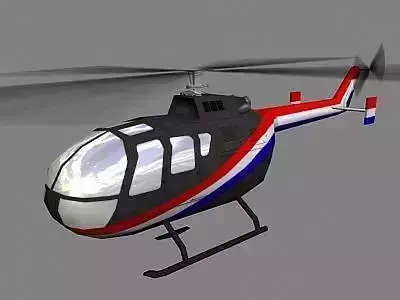 Bo105 V2 Helicopter Low-poly 3D model
