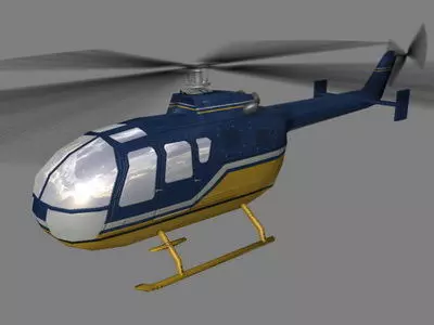 Bo105 V3 Helicopter Low-poly 3D model_0