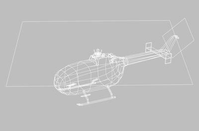 Bo105 V3 Helicopter Low-poly 3D model_8