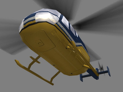 Bo105 V3 Helicopter Low-poly 3D model_4