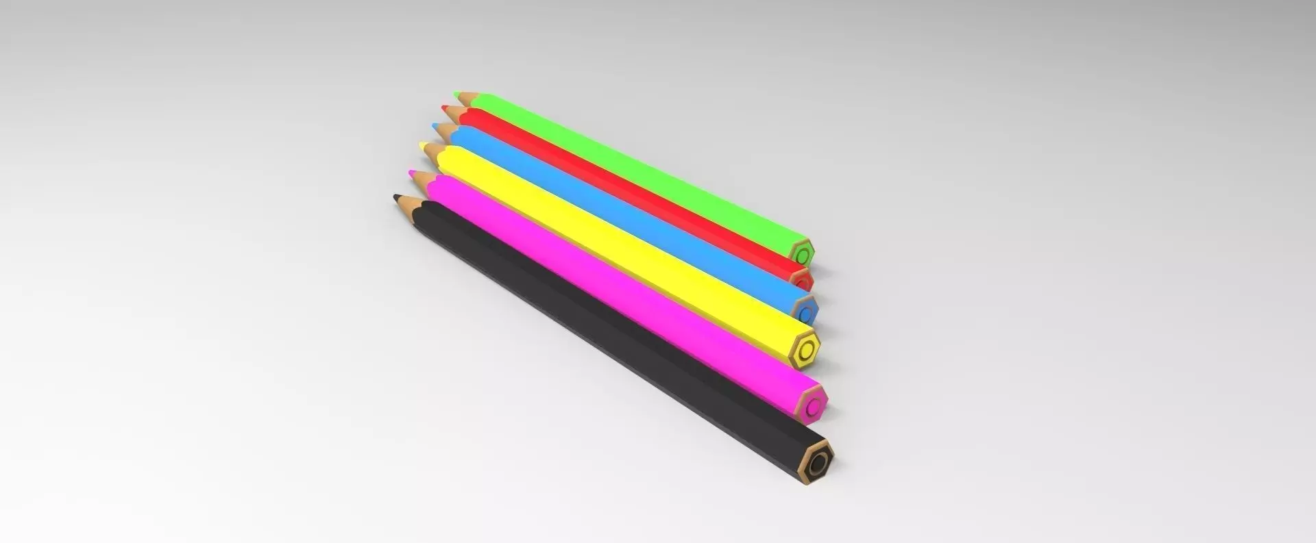 Wooden Pencil Free 3D model