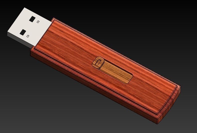 Pen-Drive usb flash drive Free 3D model_6