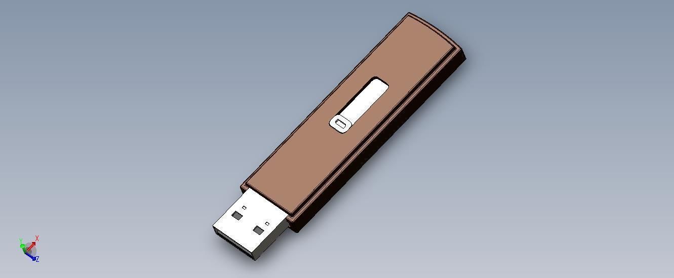 Pen-Drive usb flash drive Free 3D model_1