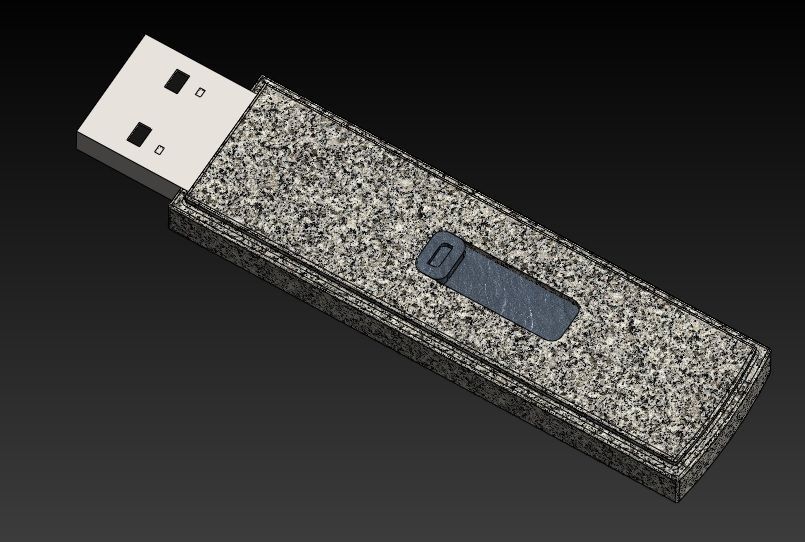Pen-Drive usb flash drive Free 3D model_8