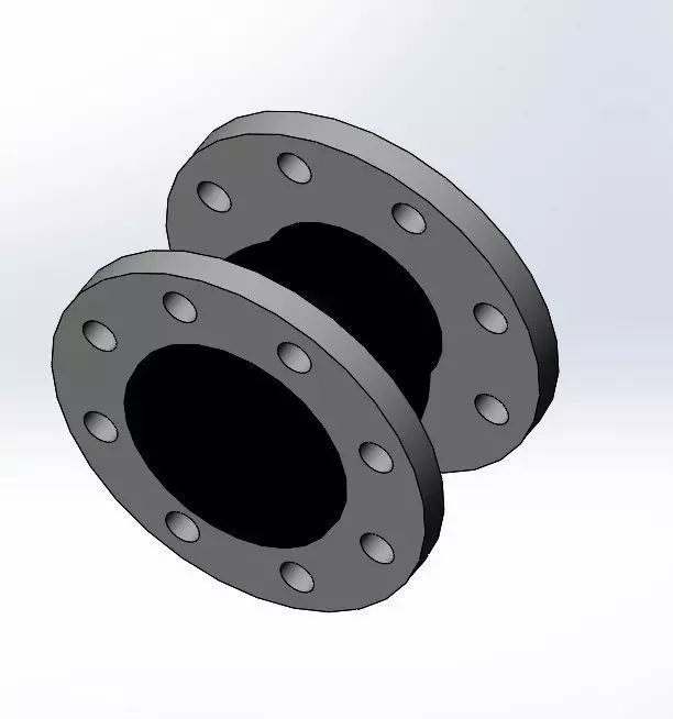 Rubber Flanged DN 80 compensators Free 3D model