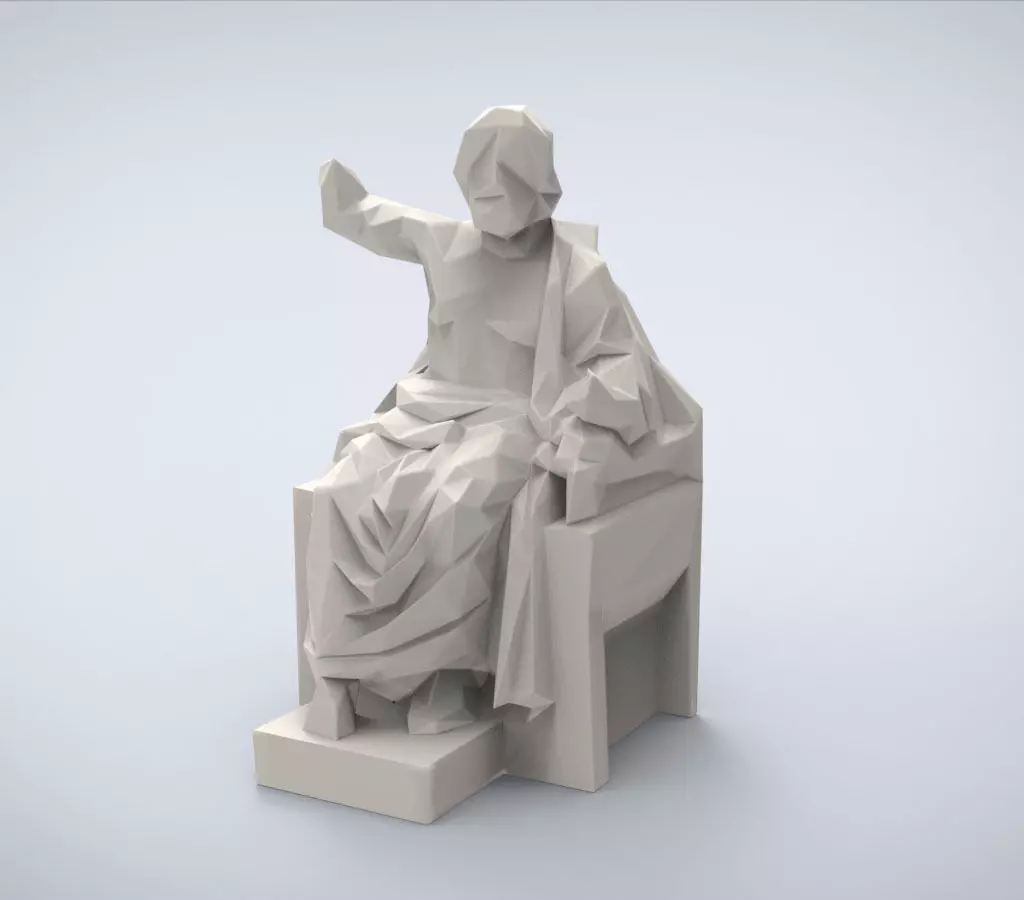 Printable Classical Zeus sculpture 3D print model_0
