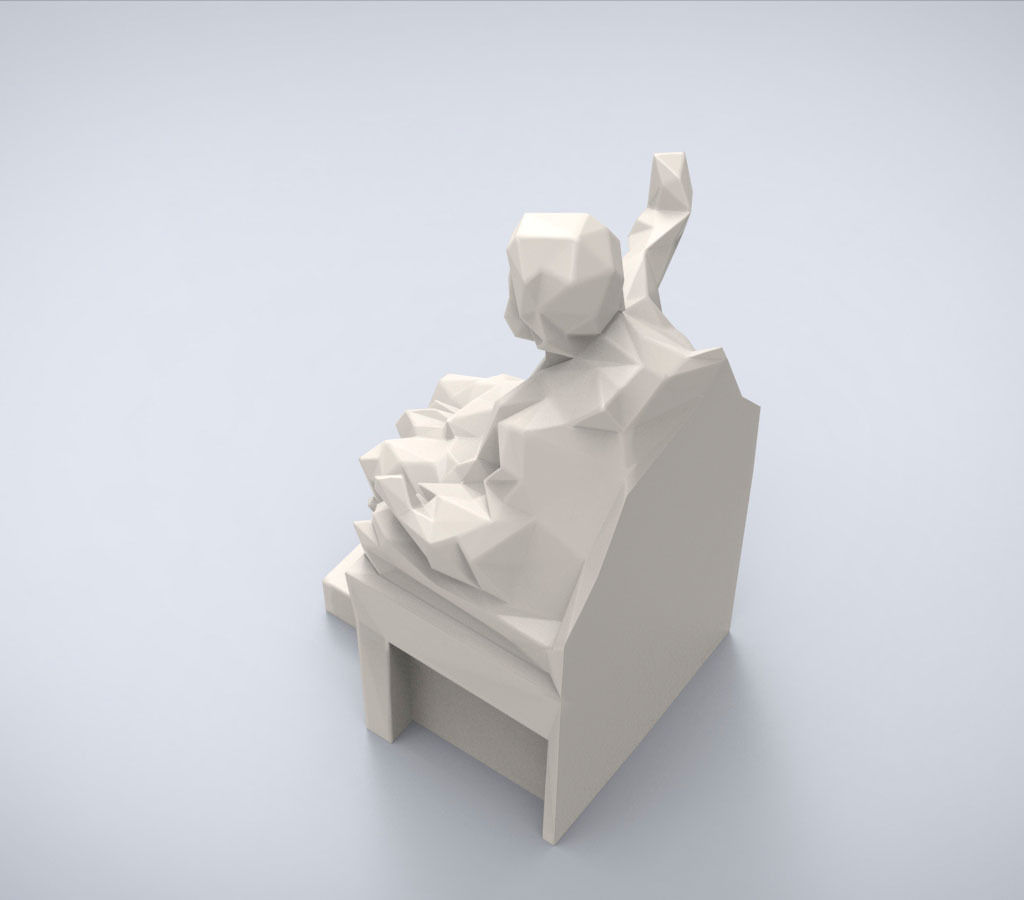 Printable Classical Zeus sculpture 3D print model_2