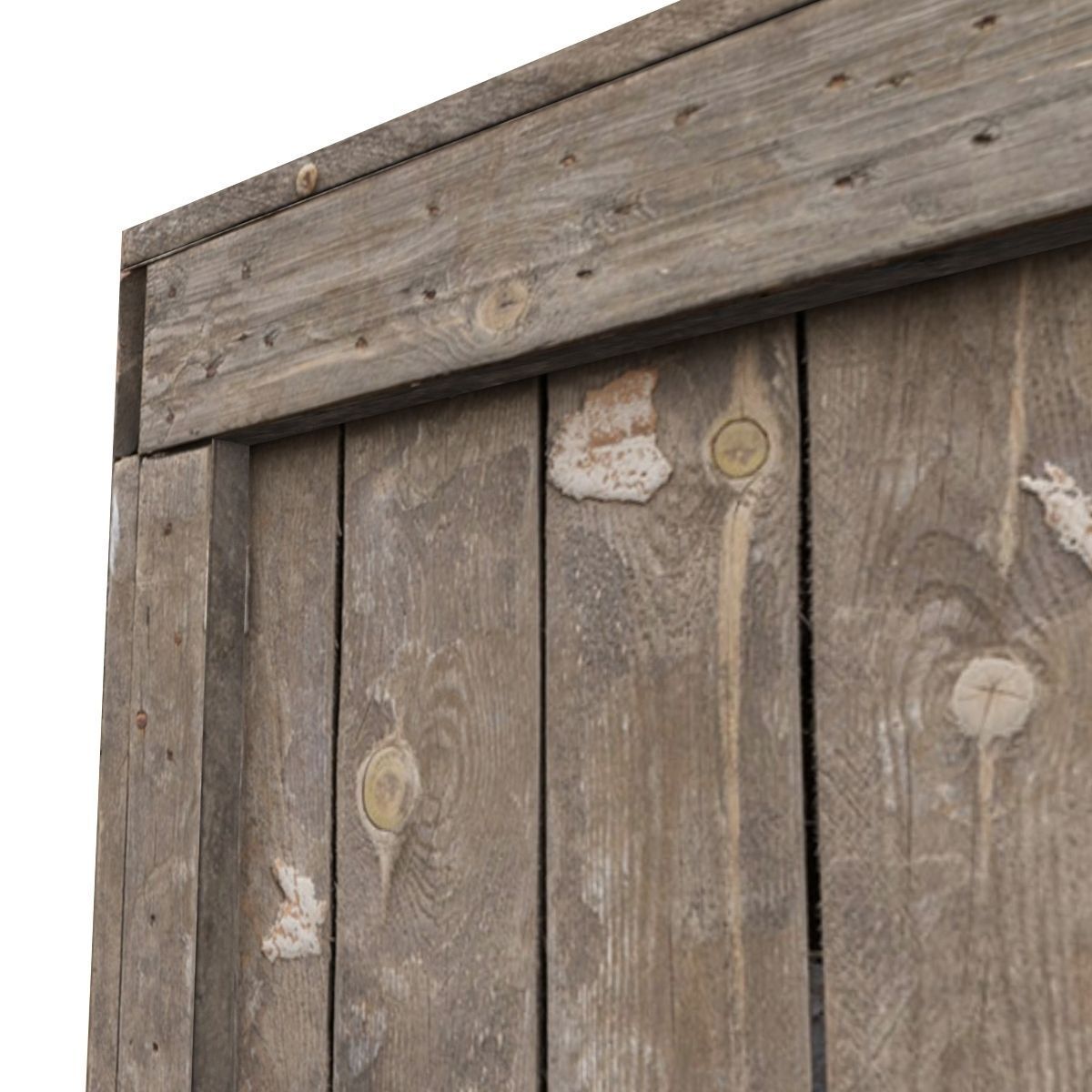 Wooden box Low-poly 3D model_2