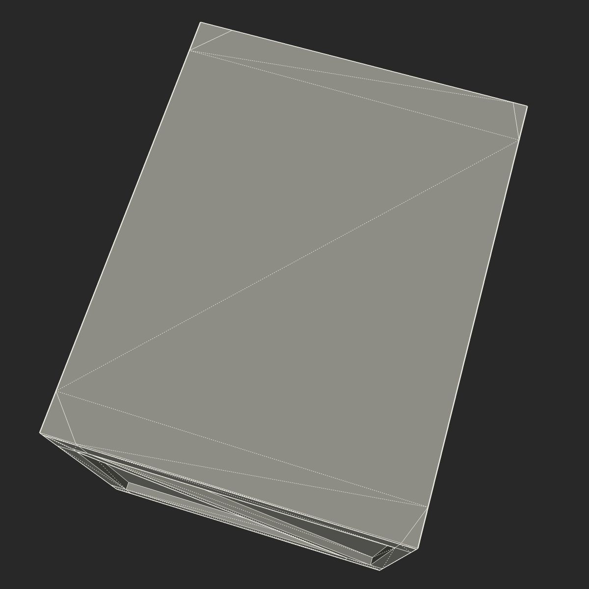 Wooden box Low-poly 3D model_9