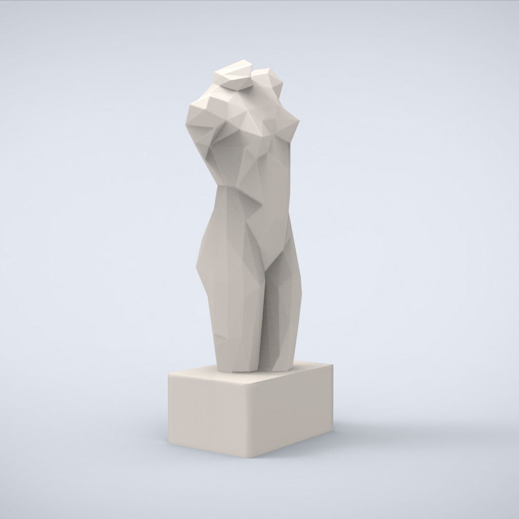 Printable Esquiline Venus lowpoly Style 3D print model_1