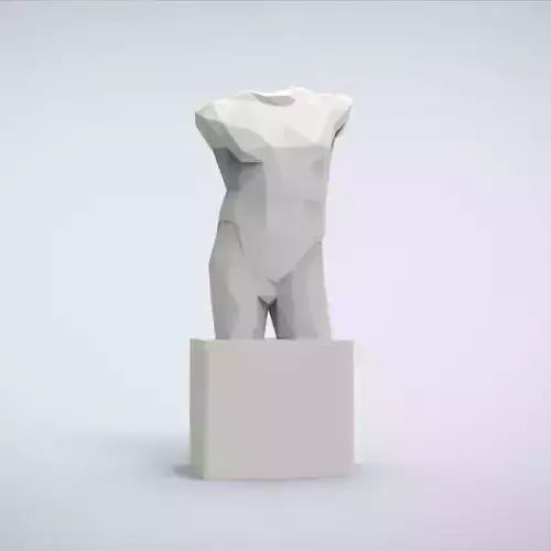 Printable Diadumenos Torso Lowpoly Style 3D print model