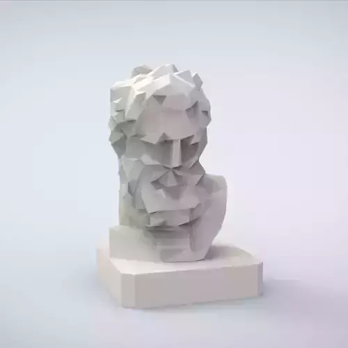 Printable Head of Herakles Lowpoly Style  3D print model