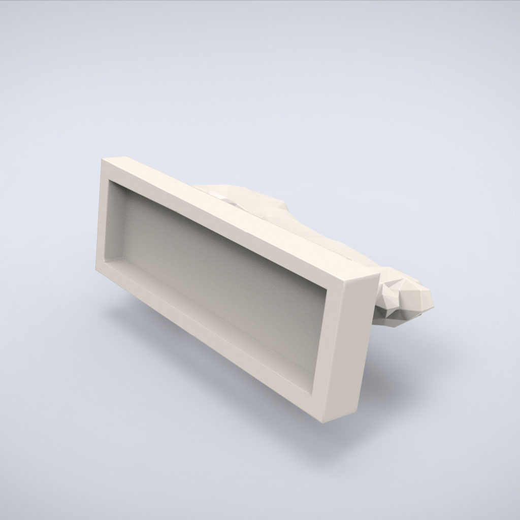 Printable Classical Lion Statue Lowpoly Style 3D print model_5