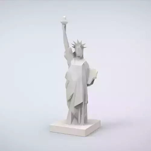 Printable Statue of Liberty Lowpoly Style 3D print model