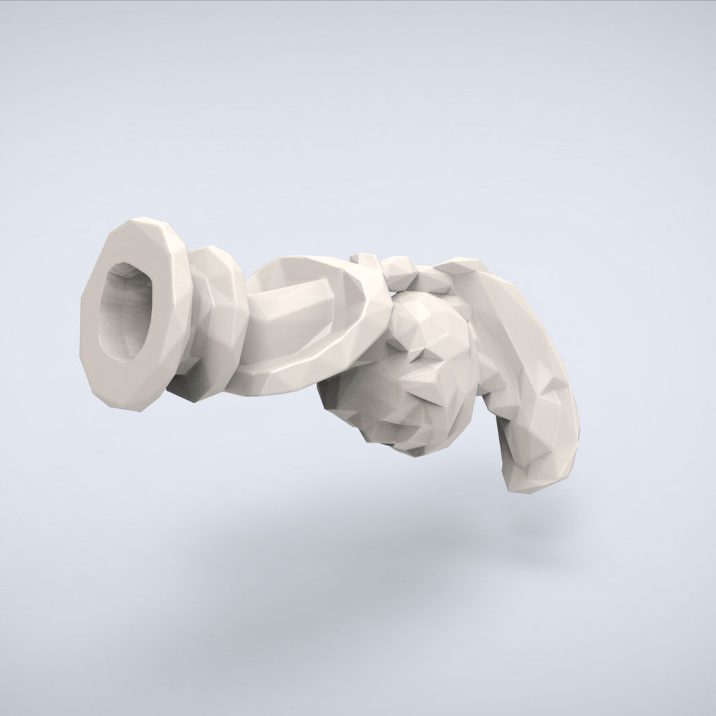 Printable Ares bust Lowpoly Style 3D print model_5