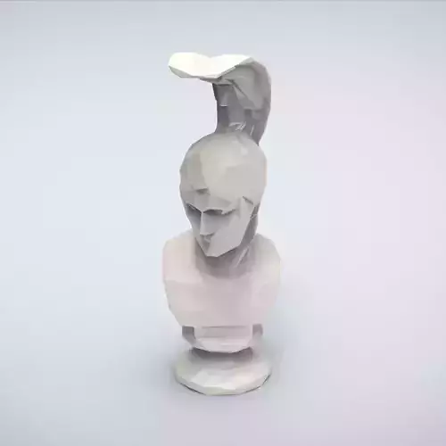Printable Ares bust Lowpoly Style 3D print model