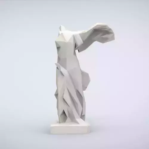 Printable Victory of Samothrace Lowpoly Style 3D print model