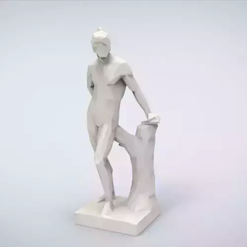 Printable Mars Statue Lowpoly Style 3D print model