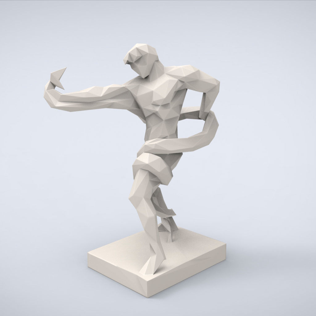 Printable Athlete Wrestling a Python