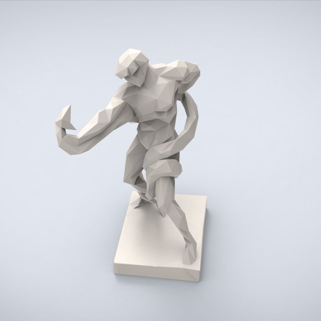 Printable Athlete Wrestling a Python 3D model 3D printable | CGTrader