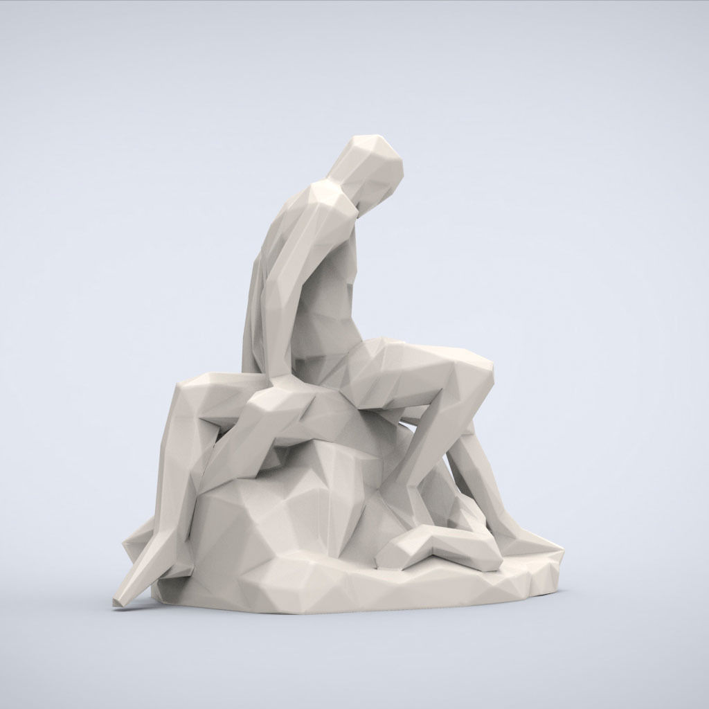 Printable Theseus and the Minotaur Lowpoly style 3D print model_2