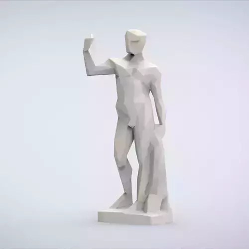 Printable Jason statue Lowpoly Style 3D print model