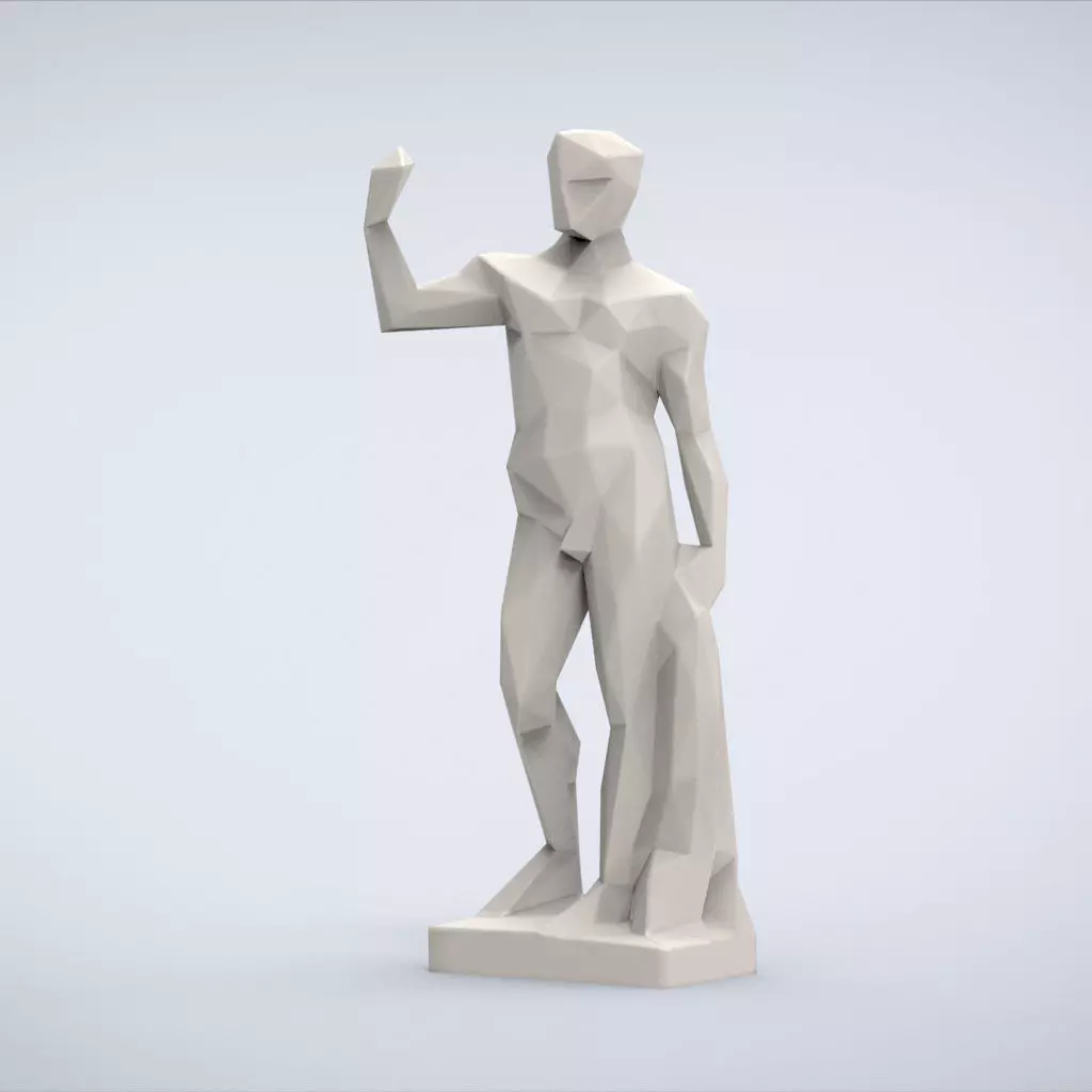 Printable Jason statue Lowpoly Style 3D print model_0