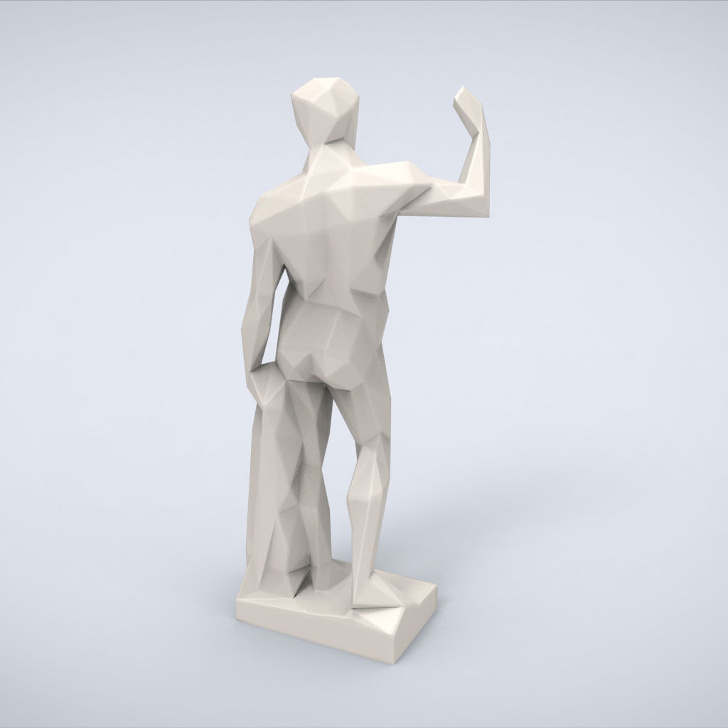 Printable Jason statue Lowpoly Style 3D print model_4