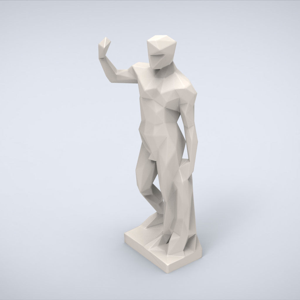 Printable Jason statue Lowpoly Style 3D print model_5