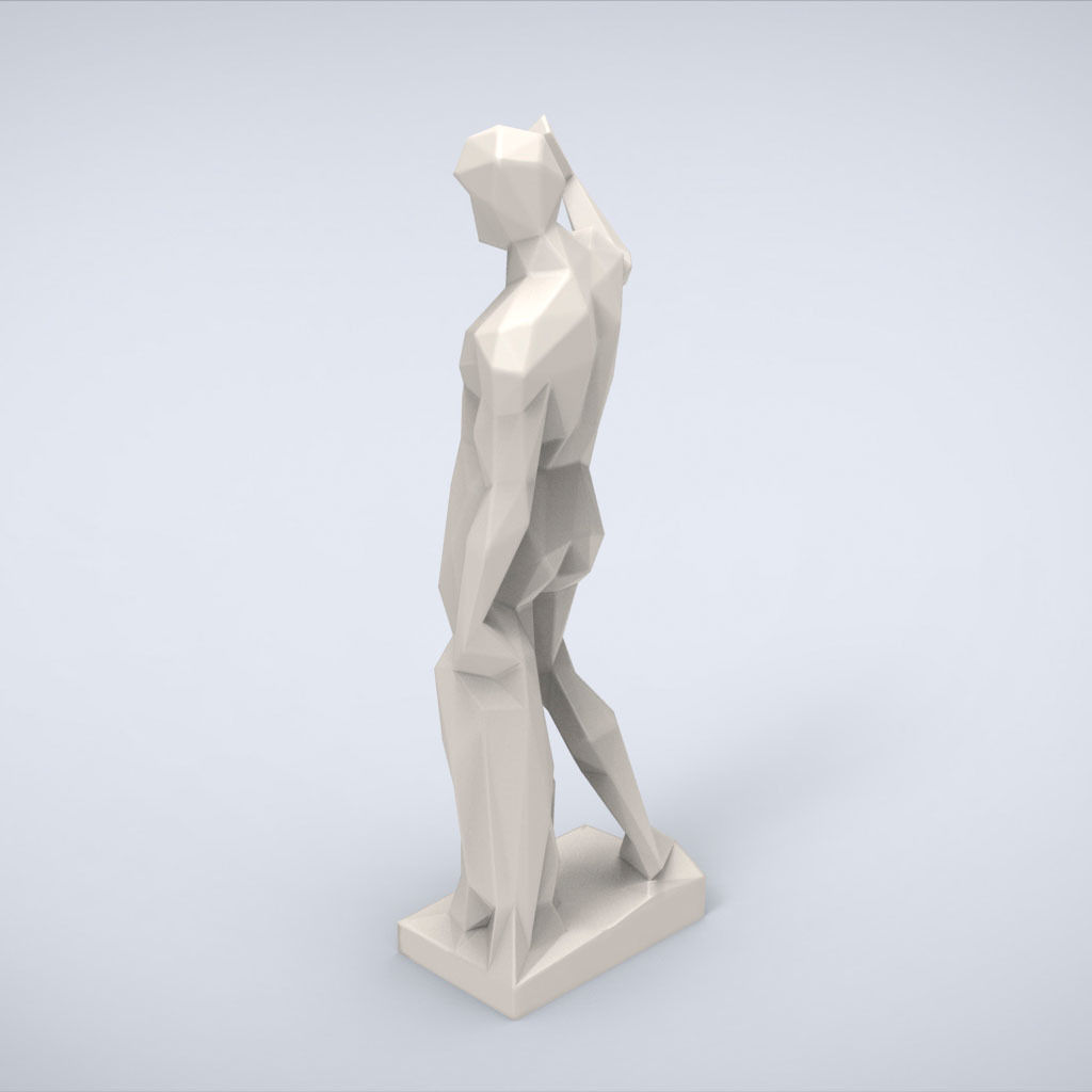 Printable Jason statue Lowpoly Style 3D print model_2