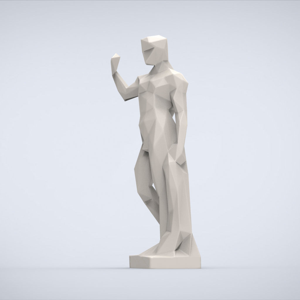 Printable Jason statue Lowpoly Style 3D print model_1