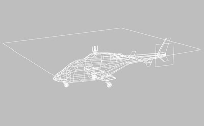Bell 222 V6 Helicopter Low-poly 3D model_8