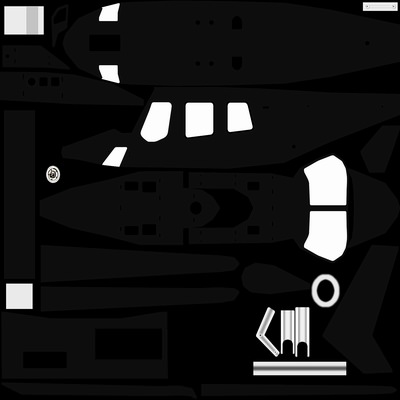 Bell 222 V6 Helicopter Low-poly 3D model_7