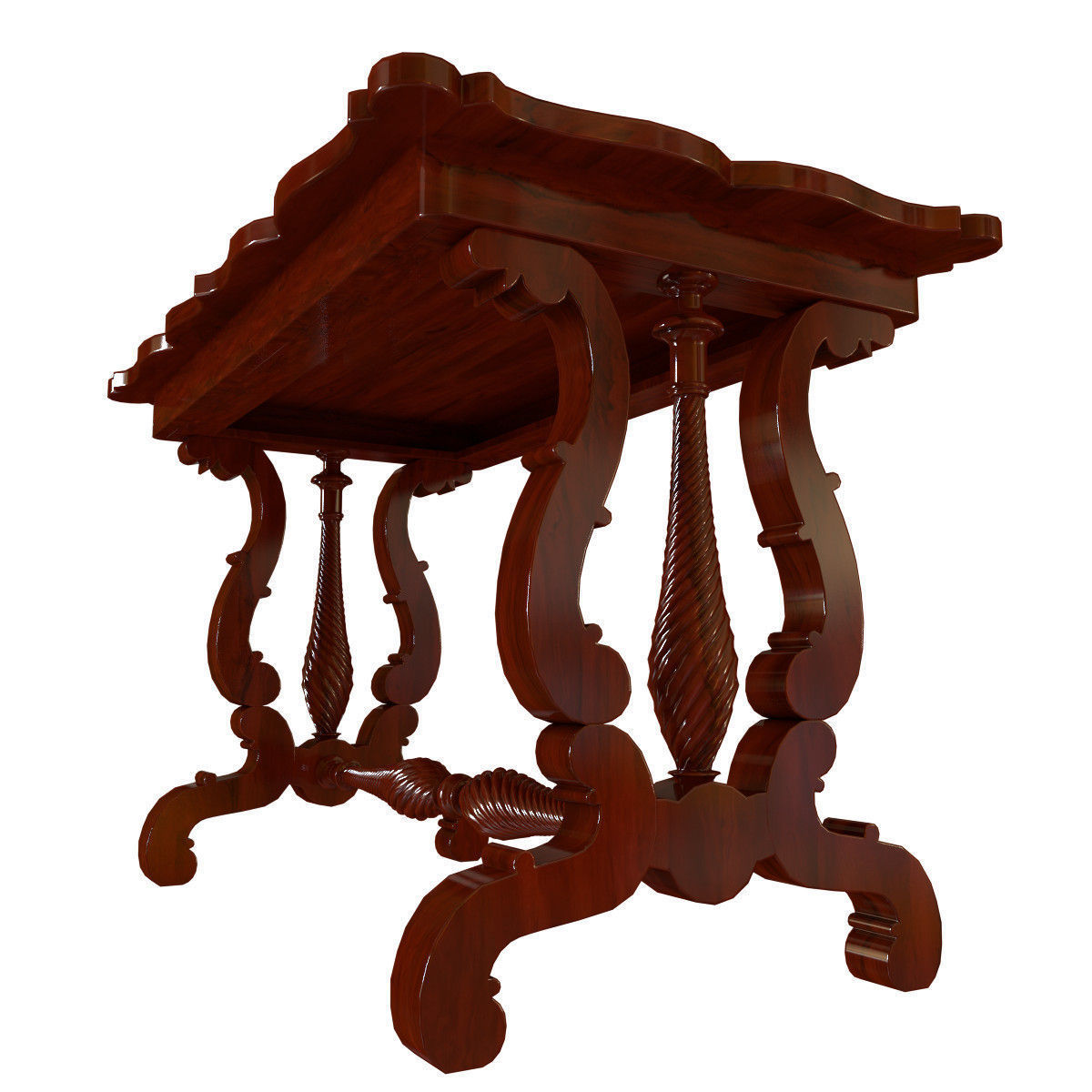 Antique Table 3D model_5