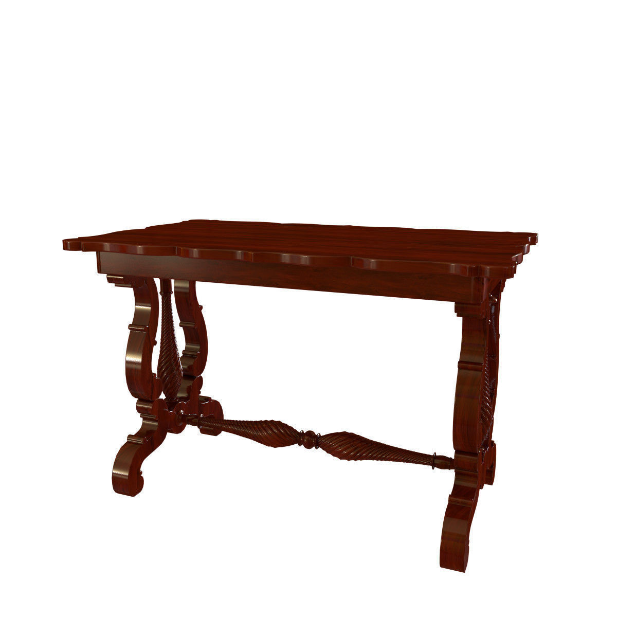 Antique Table 3D model_4