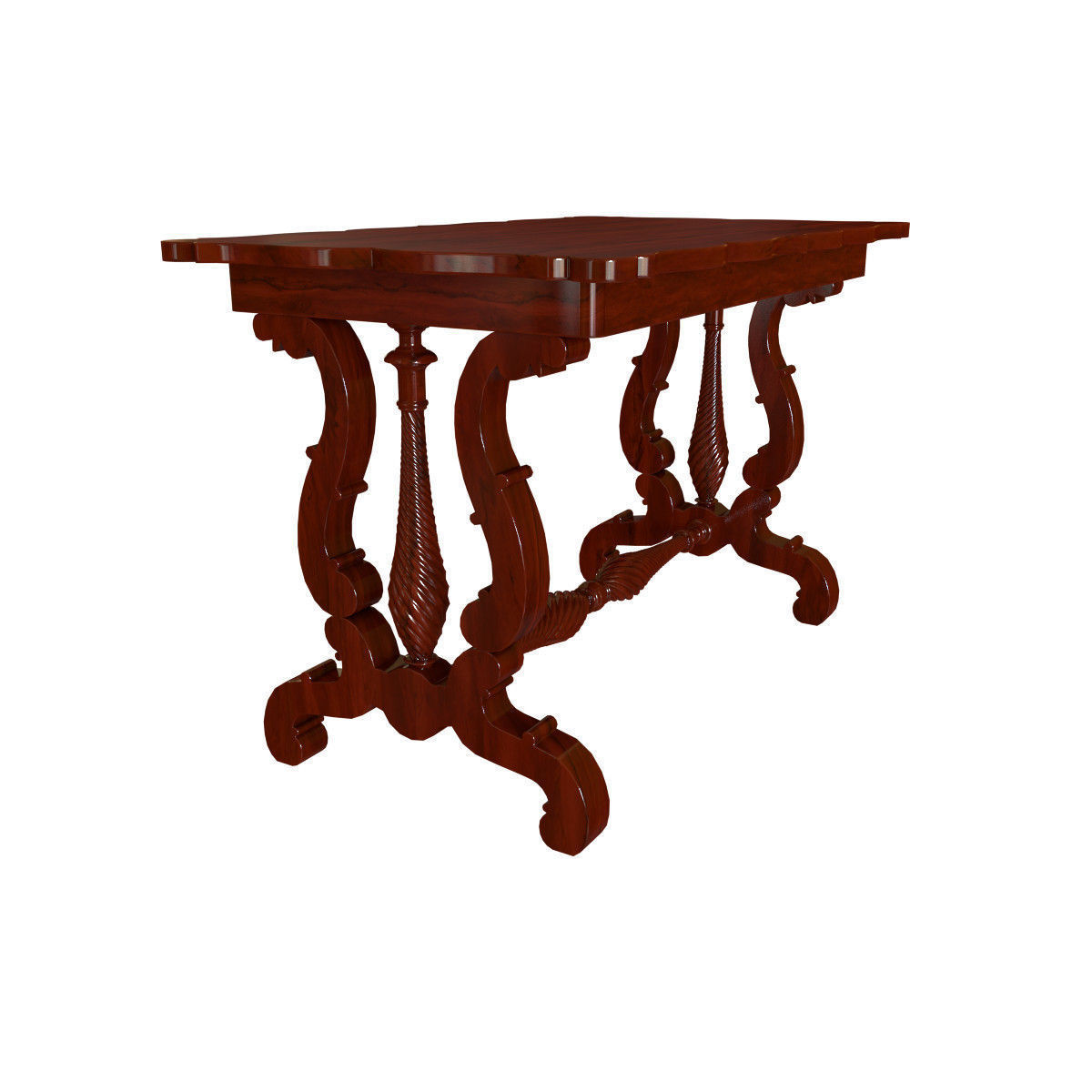 Antique Table 3D model_2