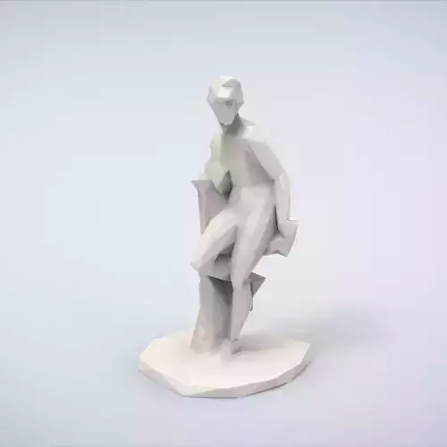 Printable Apollo sculpture Lowpoly Style 3D print model
