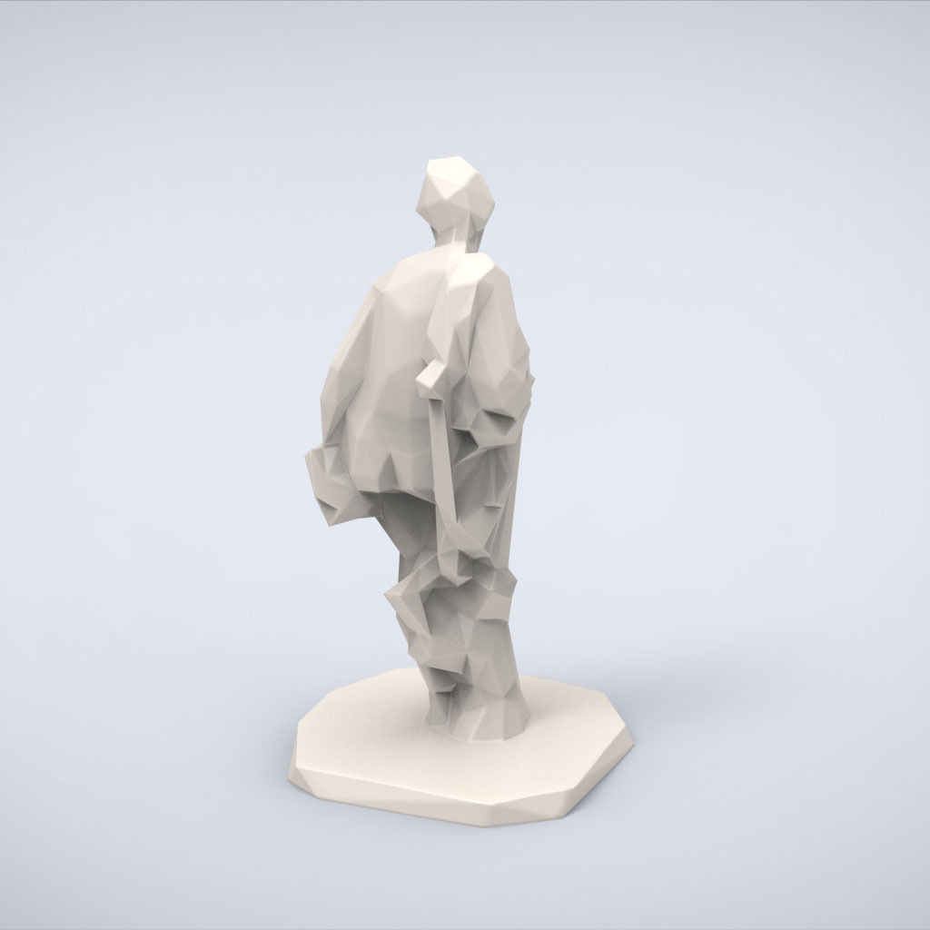 Printable Apollo sculpture Lowpoly Style 3D print model_2