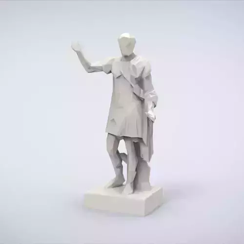 Printable Statue of Trajan Lowpoly Style 3D print model