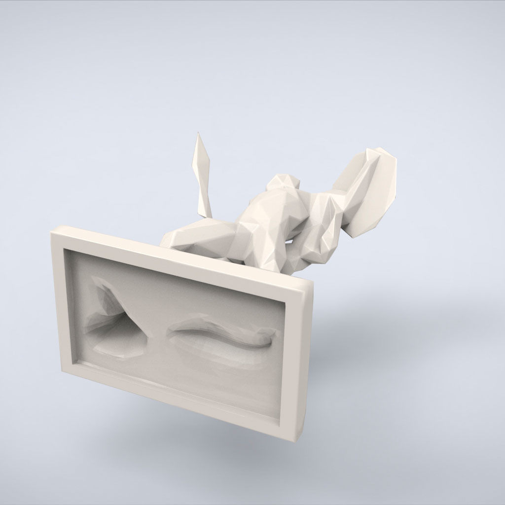 Printable Achilles Statue Lowpoly Style 3D print model_6