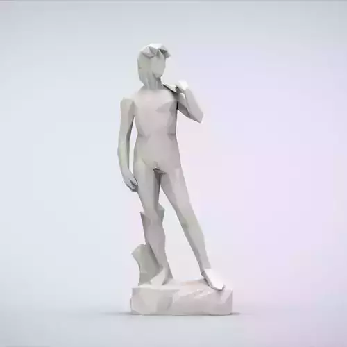 Printable David of Michelangelo Lowpoly Style 3D print model
