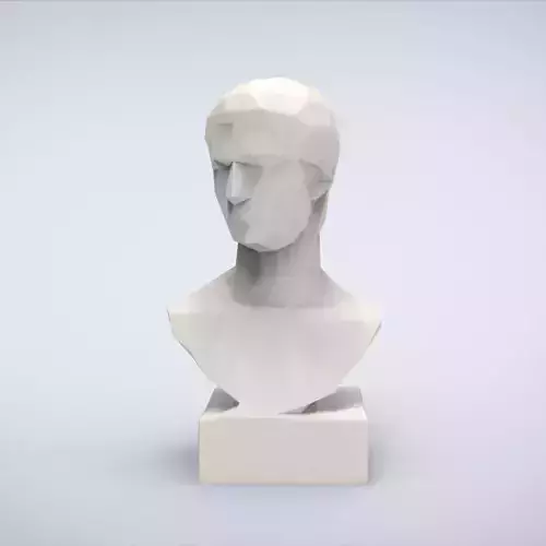 Printable Bust of Caligula Lowpoly Style 3D print model