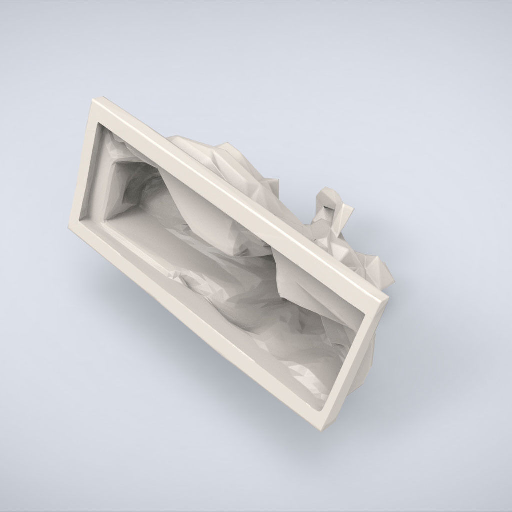 Printable Lucretia sculpture Lowpoly style 3D print model_5