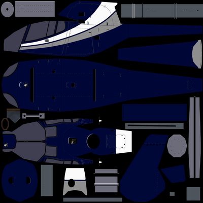 Colibri V1 Helicopter Low-poly 3D model_5