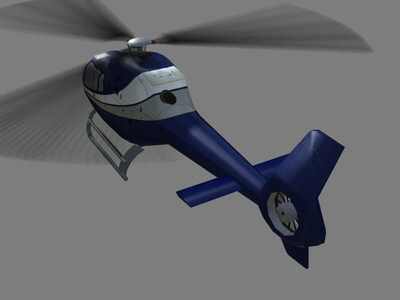 Colibri V1 Helicopter Low-poly 3D model_3