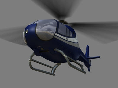 Colibri V1 Helicopter Low-poly 3D model_4