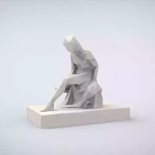 Printable Bather Lowpoly Style 3D print model