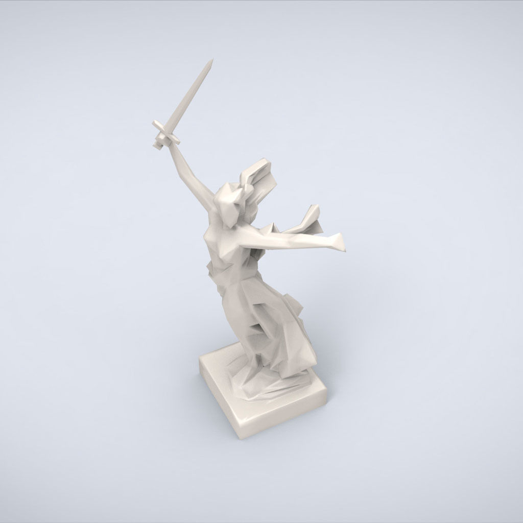 Printable Motherland Calls Lowpoly Style 3D print model_5
