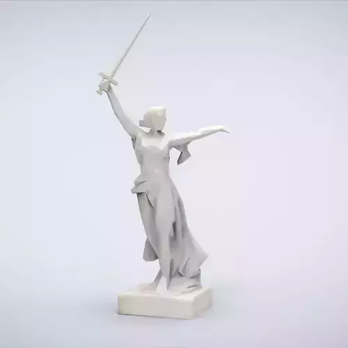 Printable Motherland Calls Lowpoly Style 3D print model