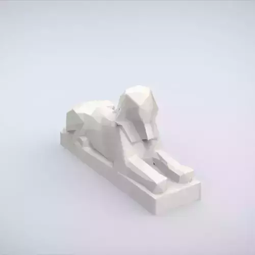 Printable Sphynx of Hatshepsut Lowpoly Style 3D print model
